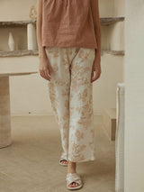 Cotton Sleeveless Top & Printed Pants Pajama Set