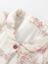 Vintage Painting Cotton Pajama Set