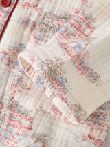 Vintage Painting Cotton Pajama Set