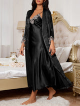 Lace V Neck Nightdress & Robe Set