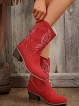 Vintage Emboridered Mid-Calf Boots