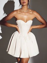 Sleeveless Strappy Mini White Dress