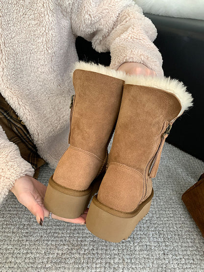 Boutique High Top Plush Winter Boots