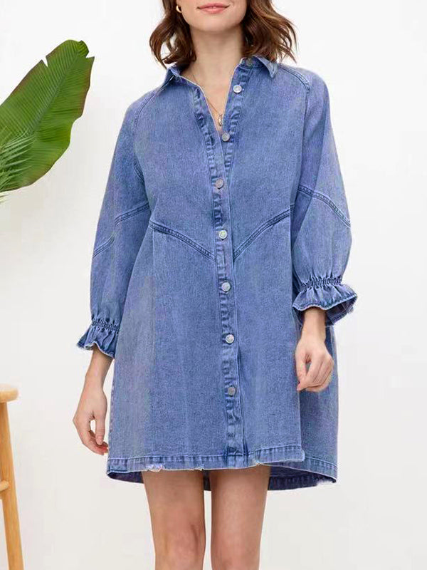 Denim Button Down Mini Dress