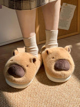 Cute Cartoon Animal Plush Cotton Slippers