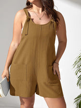 Solid Color Tank Romper