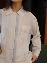 Stripe Long Sleeve Cotton Lounge Set