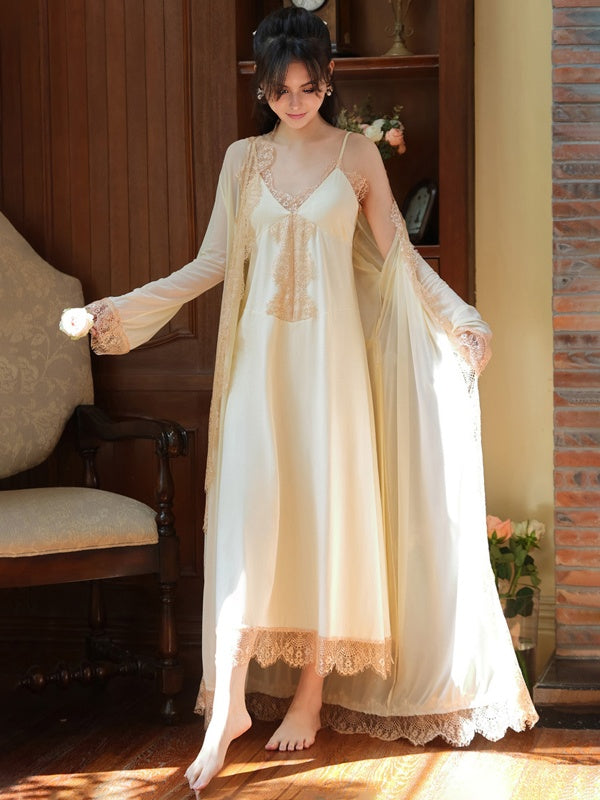 Cotton Elegant Lace Camisole Nightgown