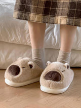 Cute Cartoon Animal Plush Cotton Slippers