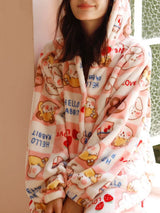 Cartoon Printed Thick Flannel Robe