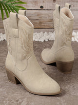 Vintage Emboridered Mid-Calf Boots