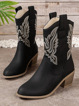 Vintage Emboridered Mid-Calf Boots