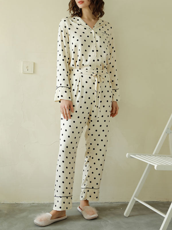 Polka Dot Long Sleeve Pajamas