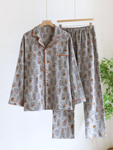 Cartoon Print Cotton Pajama Set