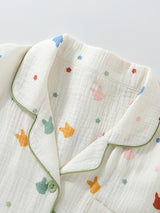 Rabbit Print Cotton Pajama Set