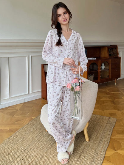 Modal Floral Long Sleeve Pajama Set