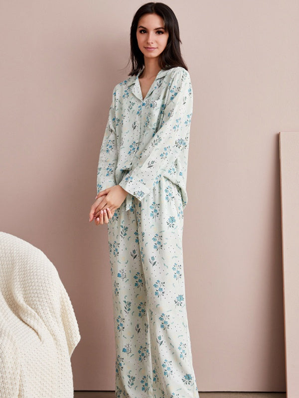Modal Floral Long Sleeve Pajama Set