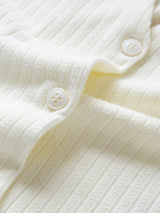 Three Pieces Knit Cotton Pajama Set