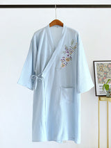 Embroidered Floral Robe