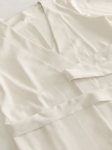 Slit Long Sleeve Tie Waist Dress