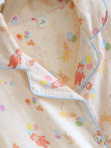 Bear Party Cotton Short Sleeve Pajama Set