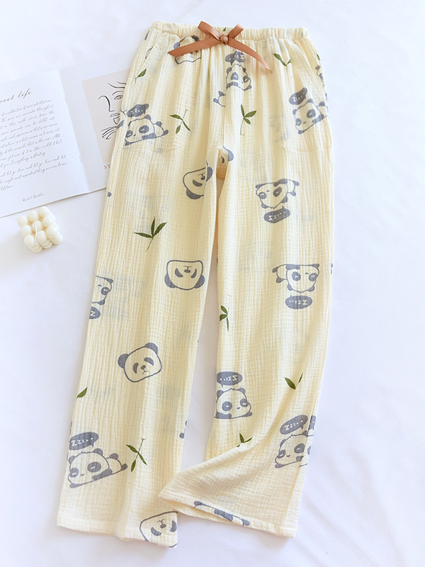 Printed Long Cotton Pajama Pants
