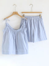 Solid Color Cami Shorts Pajama Set