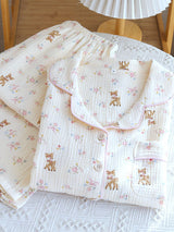 Cute Deer/Goose Cotton Pajama Set