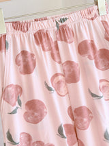 Cute Cartoon Fruit Print Cotton Pajama Pants