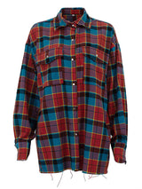 Classic Plaid Long Sleeve Red Shirt