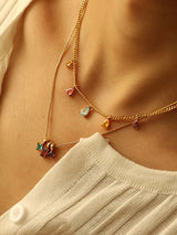 Plated Pendant Layered Necklace