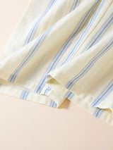 Cotton Stripe Couple Pajama Set