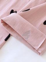 Black Heart Cotton Pajama Pants