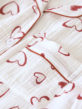 Red Heart Long Sleeve Cotton Pajamas