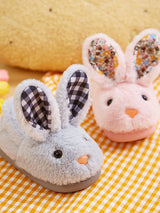 Kids Cute Rabbit Plush Cotton Slippers