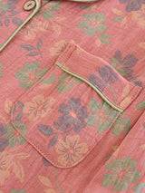 Retro Floral Cotton Pajama Set