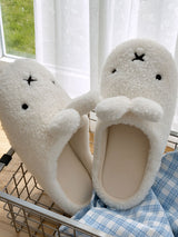 Bunny Ears Fleece Slippers