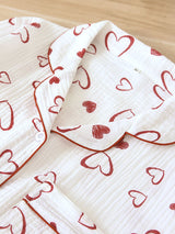 Red Heart Long Sleeve Cotton Pajamas