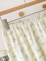 Small Purple Flowers Cotton Pajama Set