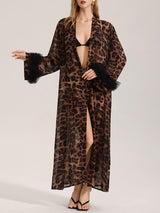 Kafiloe Leopard Leather Cuff Robe