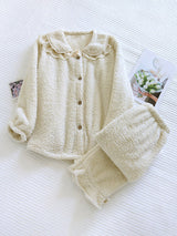 Sherpa Doll Collar Pajama Set