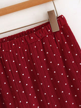 Small White Heart Pajama Set