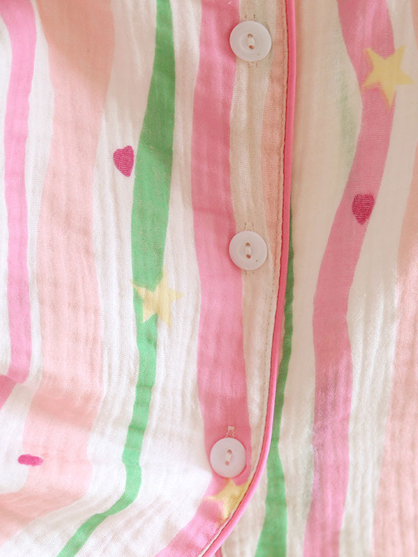 Cute Colorful Cotton Short Sleeve Pajamas