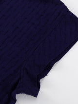 Jacquard Short Sleeve Shirt & Shorts Two Piece Set