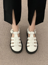 Plaited Leather Casual Sandals