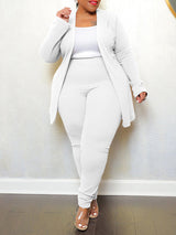 Two Pieces Long Sleeve Top & Pants Suit