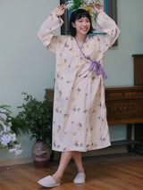 Floral Serenity Wrap Nightdress