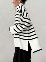 Striped Turtleneck Sweater