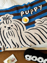 Kafiloe Knitted Half-Fleece Plush Blanket