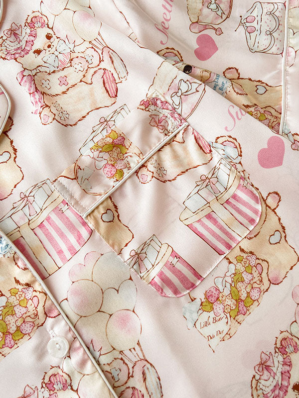 Sweet Bear & Cake Short Sleeve Pajama Set